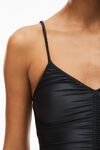 RUCHED CROP CAMI IN SPANDEX JERSEY