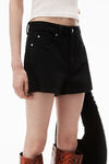 alexander wang shorty 高腰牛仔短裤 washed black