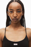 Alexander Wang black cami bodysuit in ribbed jersey