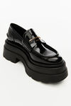 alexander wang carter 皮革防水台乐福鞋 black