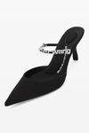 alexander wang delphine 65 徽标粘胶纤维系带穆勒鞋 black