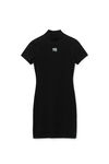MOCK NECK TEE DRESS IN BODYCON KNIT  