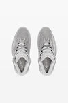 alexander wang aw hoop sneaker in glitter silver