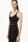 alexander wang 徽标弹力连衣裙 black
