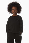 alexander wang kids logo long sleeve tee in essential jersey black