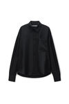 Alexander Wang black 黑色真丝开衩袖衬衫