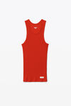 alexander wang 罗纹棉背心 red