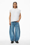 Alexander Wang white 棉质立体标志肌肉背心