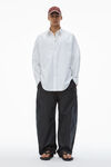 Alexander Wang white 经典棉质系扣衬衫