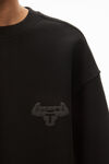 alexander wang beefy graphic sweatshirt in japanese jersey black
