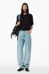 alexander wang pocket tee in high twist jersey   black