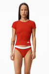 alexander wang 罗纹棉短袖 t 恤 red