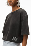 Alexander Wang acid black acid wash tee in high twist jersey
