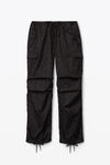 alexander wang cargo pant in jacquard nylon black