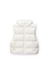 Alexander Wang paper white 短款格纹羽绒背心