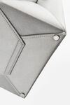 alexander wang lunch bag crystal logo clutch in satin alloy