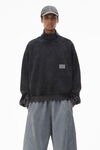 Alexander Wang acid black 密绒高领套头衫