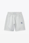 Alexander Wang light heather grey 徽标装饰加大款棉质毛圈布运动短裤