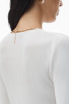 Alexander Wang soft white 徽标铭牌短款衬衫
