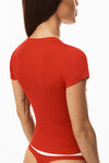 alexander wang 罗纹棉短袖 t 恤 red
