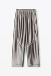 alexander wang track pants in satin faille jersey earl grey