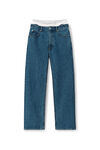 alexander wang 叠搭松身牛仔裤 deep blue