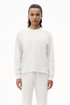 alexander wang 中性款棉质保暖华夫格长袖衫  heather grey