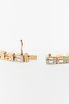 alexander wang diamante a tennis necklace in brass pv gold