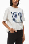 alexander wang ny puff graphic tee in compact jersey light heather grey