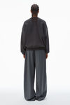 Alexander Wang grey 徽标压纹罗纹针织毛衣