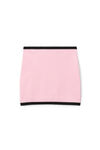 alexander wang contrast trim mini skirt in compact nylon light pink