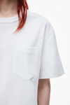 Alexander Wang white pocket tee in high twist jersey