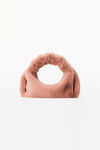 alexander wang scrunchie small bag in faux fur sandstone