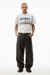 alexander wang 密织平纹针织布 ny skyline 图案 t 恤 light heather grey