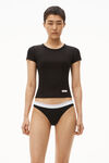 Alexander Wang black scoop neck ribbed cotton tee