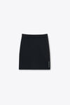 Alexander Wang black 带徽标贴饰的黑色羊毛混纺迷你半身裙