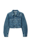 Alexander Wang vintage medium indigo 牛仔布机车夹克