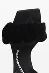 alexander wang julie scrunchie 天鹅绒凉鞋 black