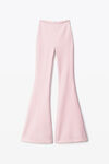 alexander wang flared pant in velour light pink