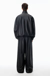 Alexander Wang black track jacket in bonded leather