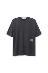Alexander Wang acid black acid wash tee in high twist jersey