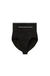 alexander wang 徽标装饰罗纹针织松紧内裤 black