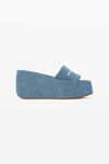 alexander wang taji 水洗牛仔布防水台凉鞋 vintage light indigo