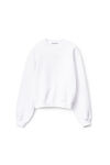 Alexander Wang white 发泡徽标装饰硬挺毛圈布运动衫