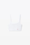 Alexander Wang white 水晶热熔背心，采用华夫纹针织