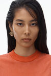 Alexander Wang fiery red 透明珠烫钻装饰半高领背心