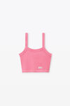 Alexander Wang lotus pink 粉色华夫纹针织吊带背心