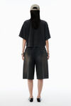Alexander Wang black 黑色徽标短款平纹针织 t 恤