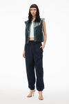 alexander wang puff logo sweatpant in glitter terry nine iron