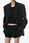 Alexander Wang black tailored tropical wool short